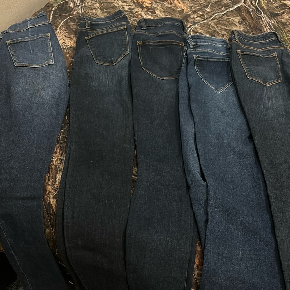 5 pair of jeans